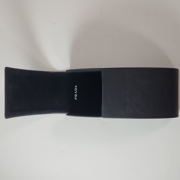 PRADA SAFFIANO Black Leather Sunglasses Case EUC main image 4